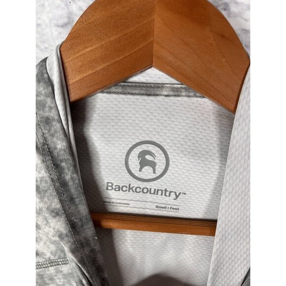 BACKCOUNTRY Women's Gray Abstract Lightweight Hooded Running Pullover Small - Picture 5 of 6